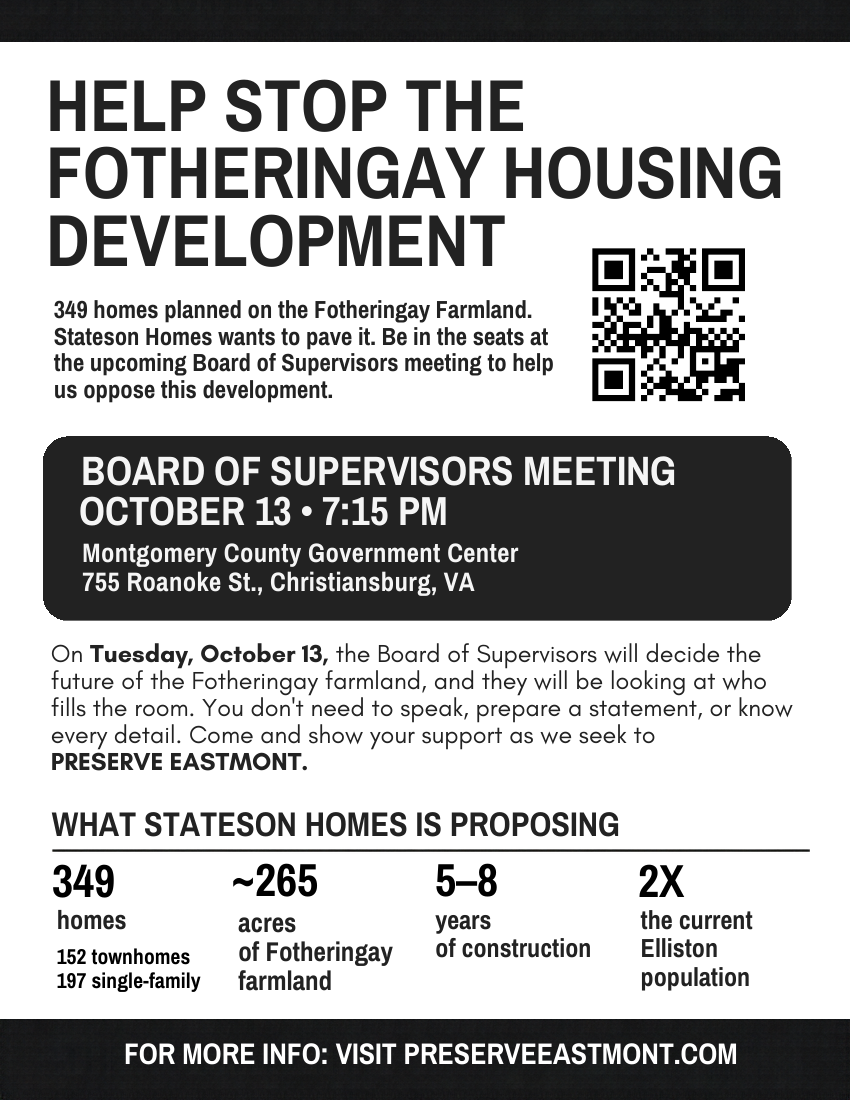 Preview of the one-page Preserve Eastmont meeting flyer