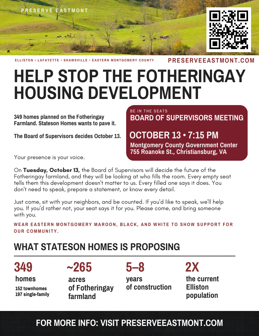 Preview of page one of the two-page Preserve Eastmont handout